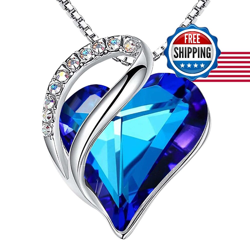 Leafael Mothers Day Gift Necklaces for Women, Infinity Love Birthstone Heart Pen